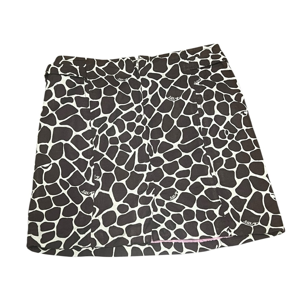 Lilly Pulitzer Brown Giraffe Print Skirt - Picture 2 of 5
